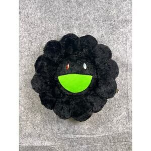 Takashi Murakami pillow black with green‎ smile 40cm MUST HAVE!